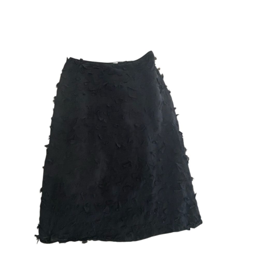 Elegant Black Textured Skirt